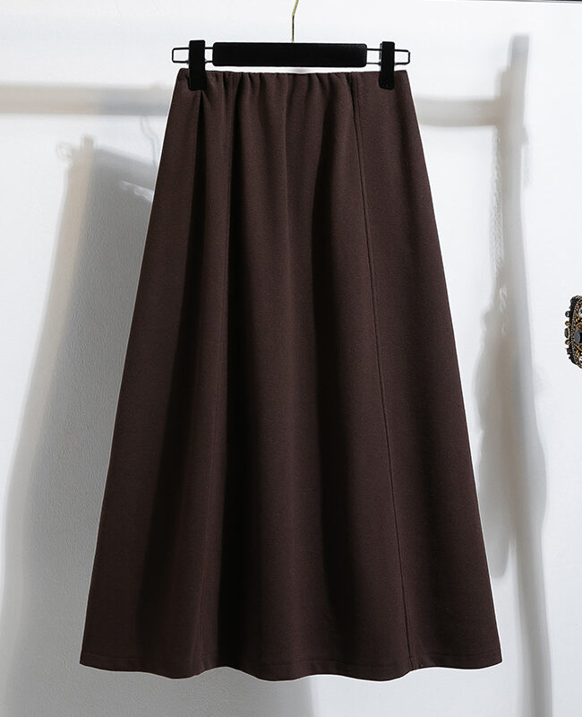 The Gisele Plus Size Acetate Wool Blend a Line Skirt with Pockets Detail – La Rose Couture Trousers & Skirts