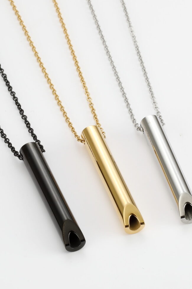 The Therese Adjustable Breathing Meditation Whistle Necklace – La Rose Couture Jewellery & Accessories