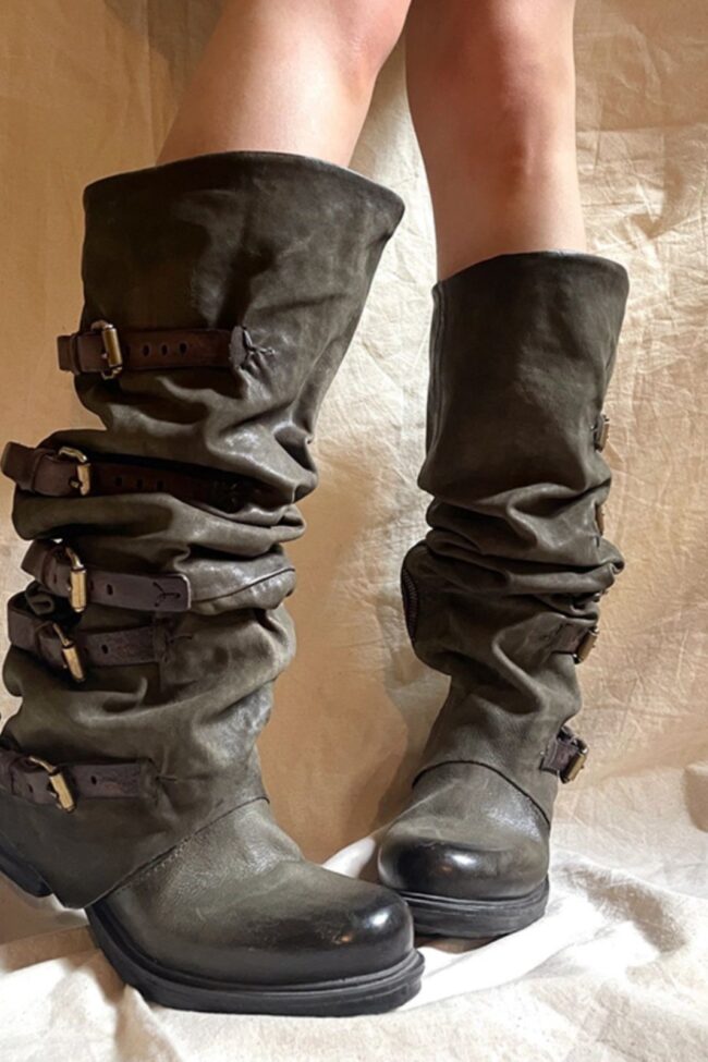 The Marine Vintage Belt Buckle Western Boots – La Rose Couture Shoes & Footwear