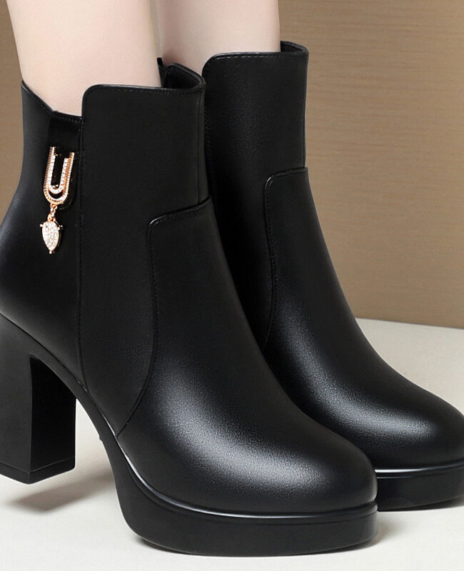 The Dorothee Boots Autumn and Winter Super High Heel Ankle Detail – La Rose Couture Shoes & Footwear