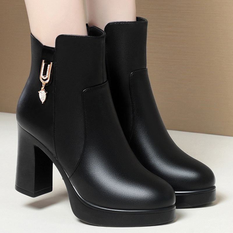 Fashion Boots Autumn and Winter Super High Heel Ankle Boots - Image 5