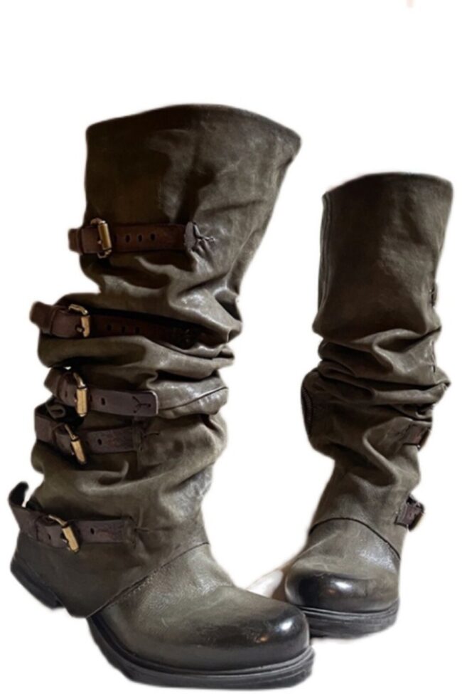 The Marine Vintage Belt Buckle Western Boots Detail – La Rose Couture Shoes & Footwear