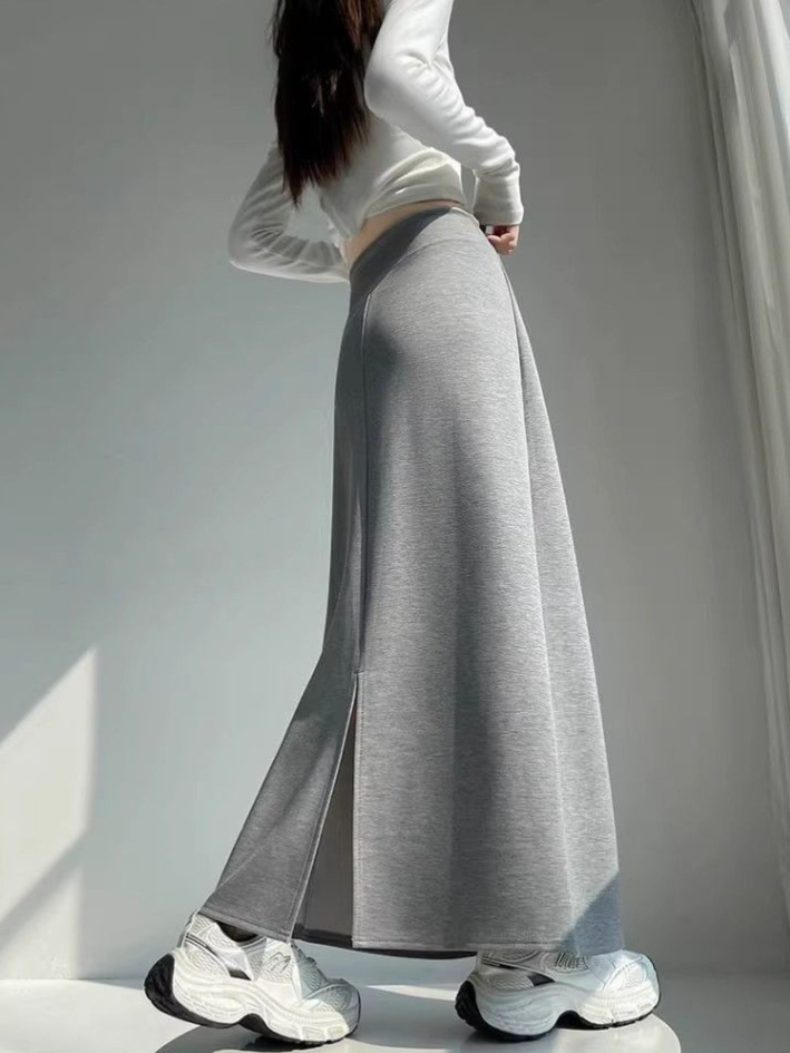 Womens High Waist Straight Cut A-Line Skirt - Image 3