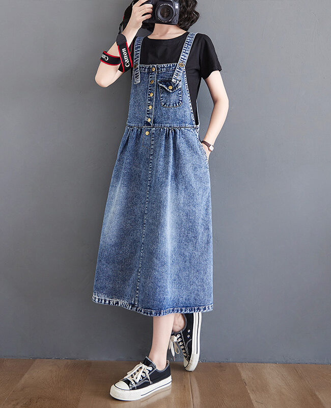 The Chloe Slimming Denim Suspender Skirt Detail – La Rose Couture Trousers & Skirts