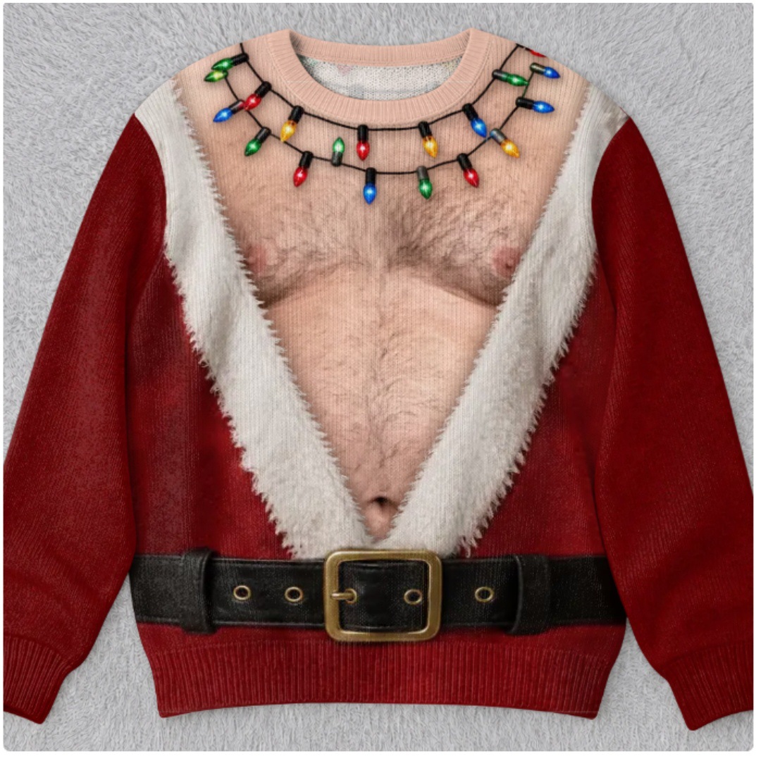 Men's Casual Loose Fit Corduroy Crew Neck Sweatshirt with Digital 3D Animal Print - Image 2