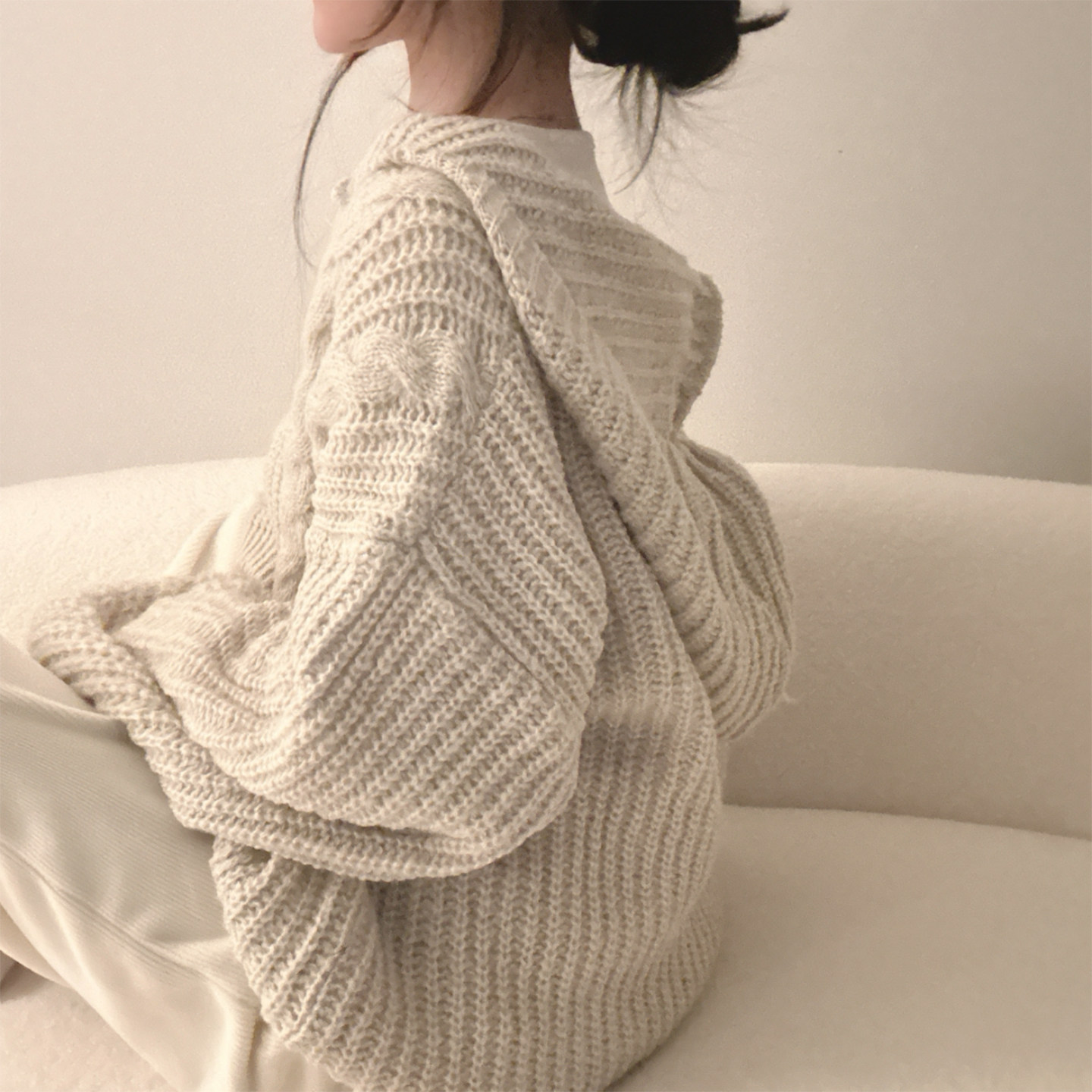 Women's Plaid Hooded Sweater Coat - Image 4