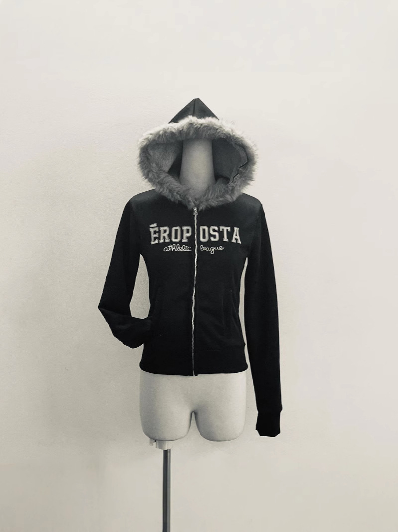 Fleece Lined Hooded Sweatshirt Coat