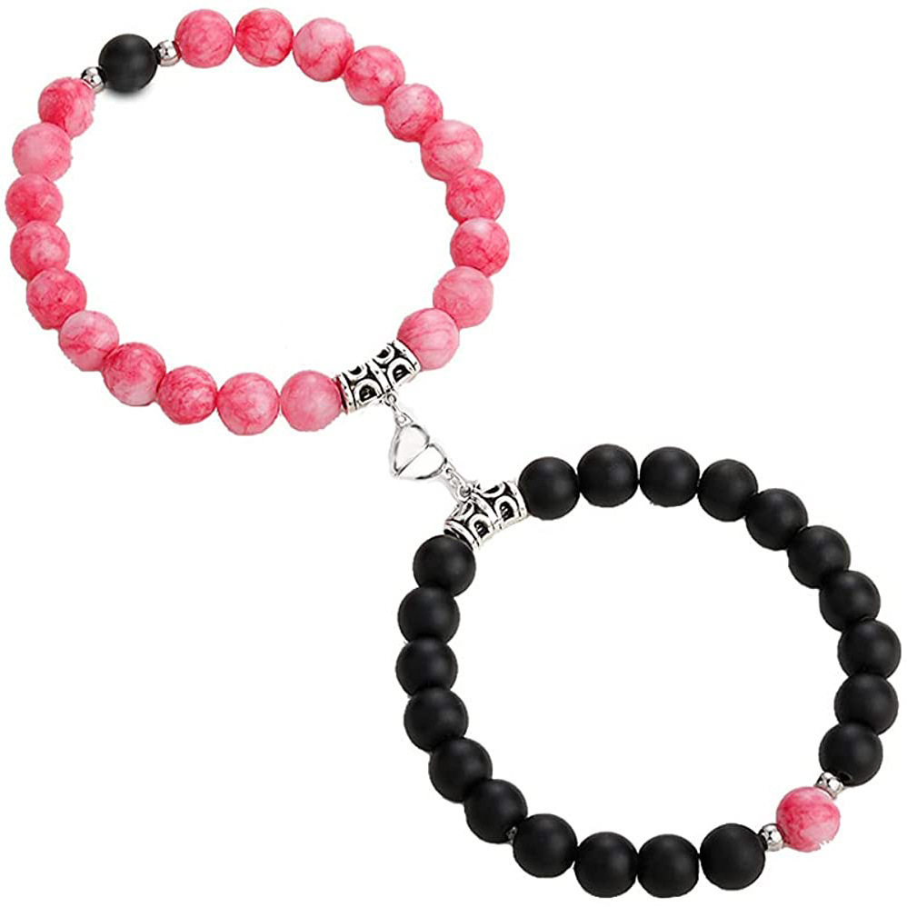 Magnetic Heart Clasp Couple Bracelet - Image 5