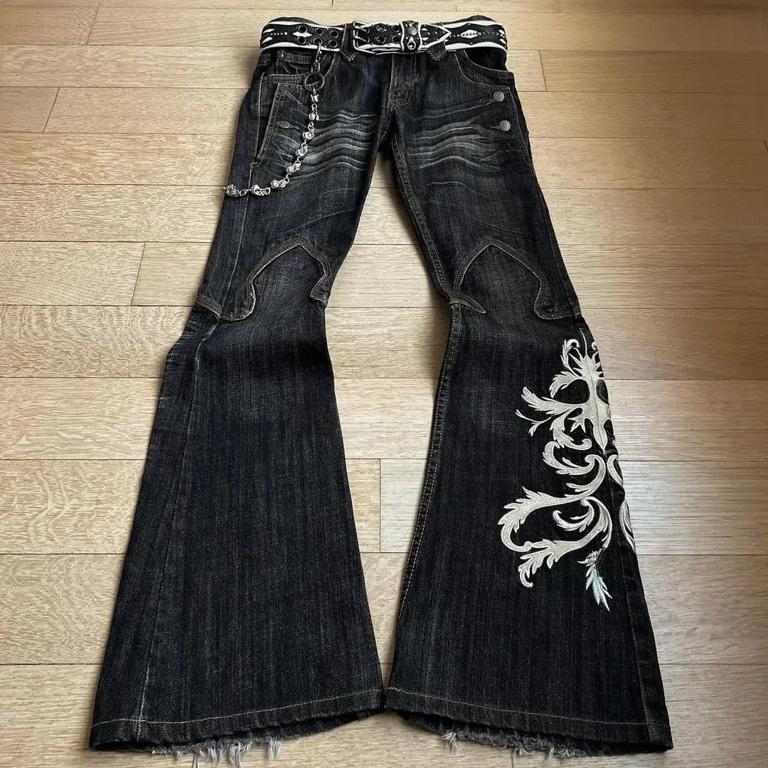 Embroidered Bootcut Low-Waist Jeans - Image 5