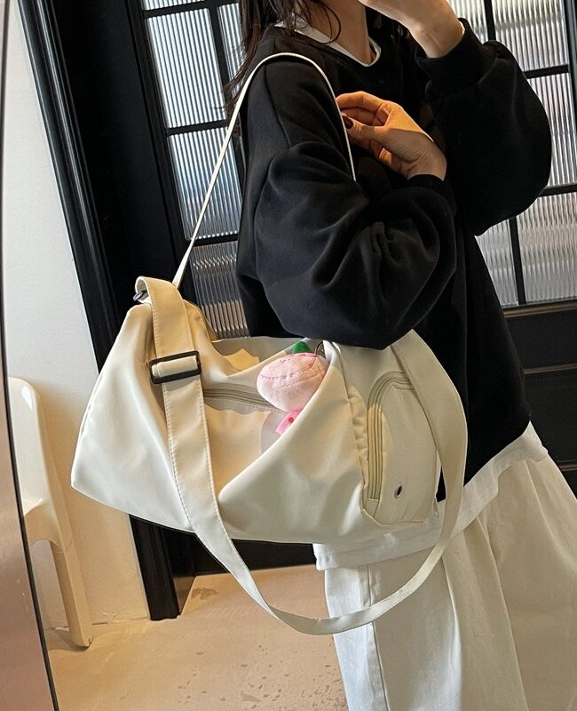 The Hermione Adjustable Crossbody Fitness Bag with Dry Wet Compartment Detail – La Rose Couture Handbags & Clutches