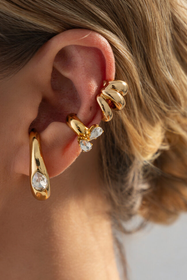 Metal Polished Waterdrop Earrings Detail – La Rose Couture Jewellery & Accessories