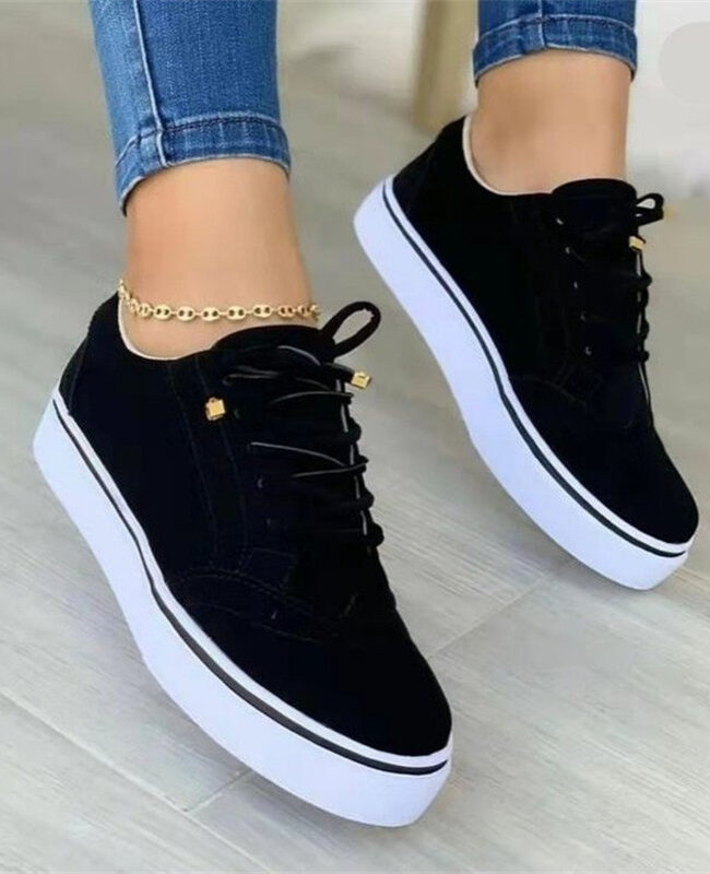 The Daphne Casual Lace Up Flat Sole Shoes Detail – La Rose Couture Shoes & Footwear