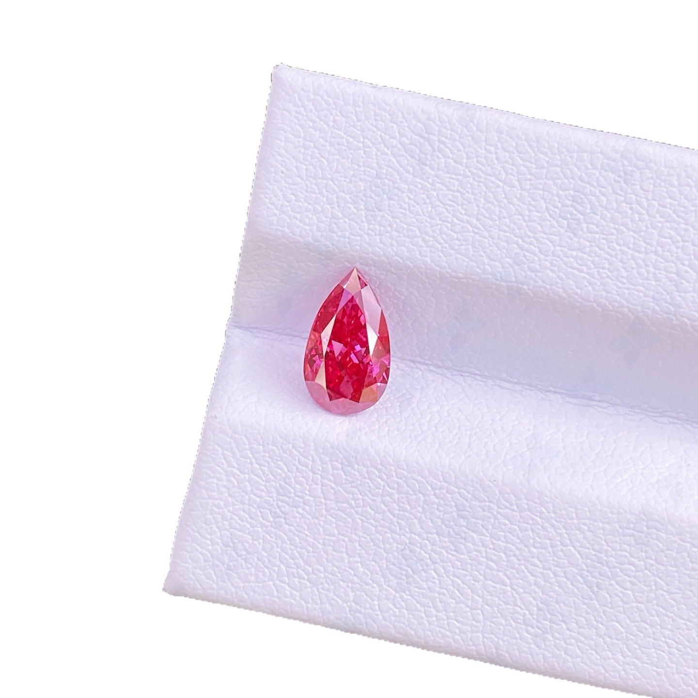 Pearl-shaped colored diamond ring - Image 4
