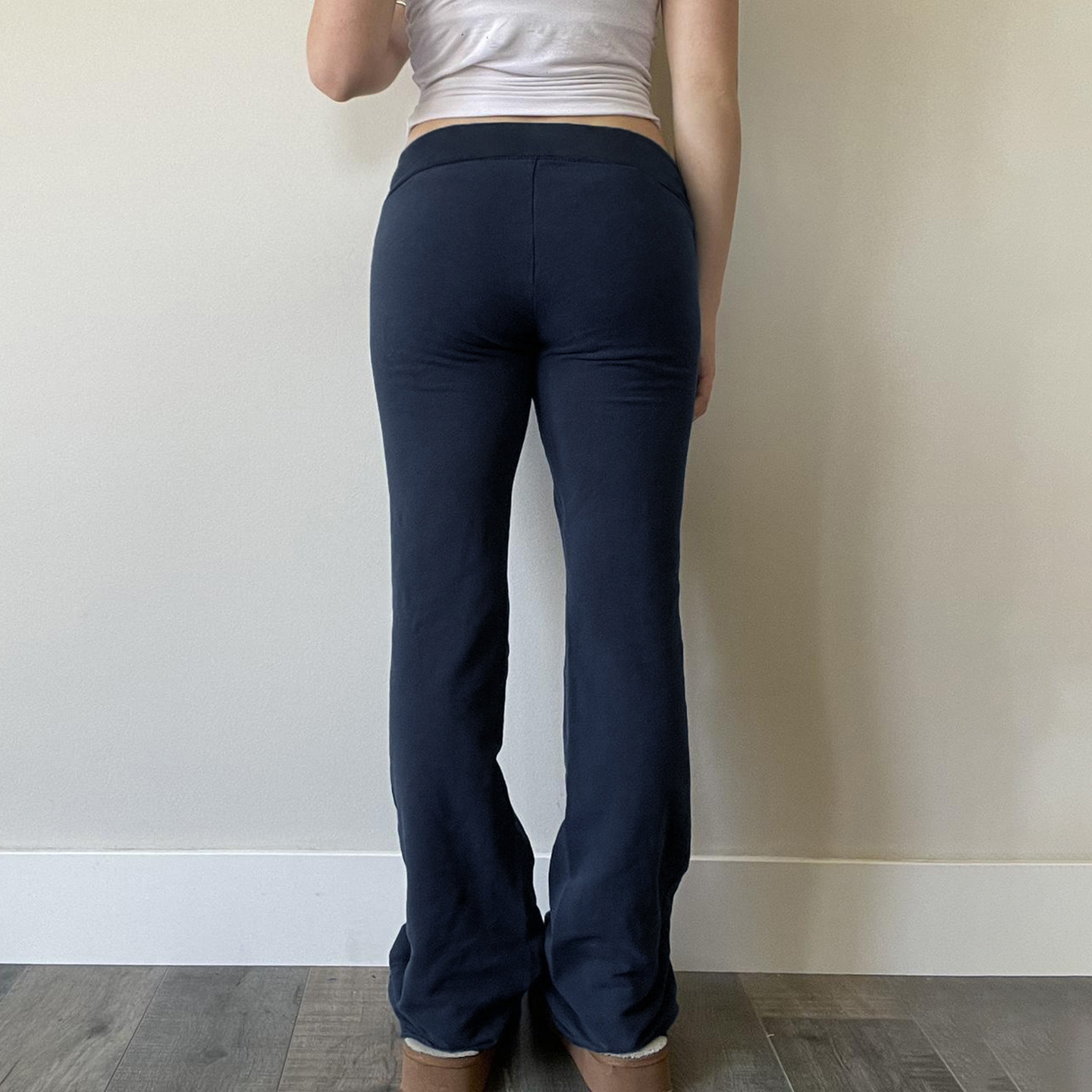 Women Low-Waist Tie-Dye Color-Block Flared Casual Pants - Image 4