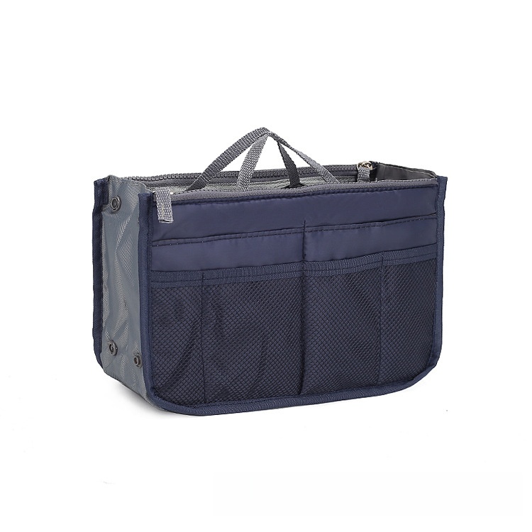 Double zipper cotton bag with inner storage compartment - Image 4