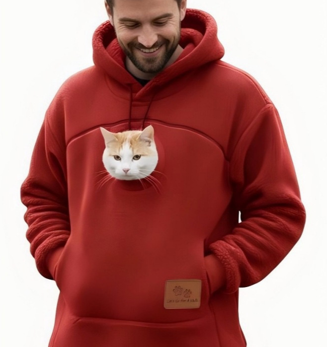 The Isaline Relaxed Casual and Warm Fleece Hoodie for Humans and Pets Together Detail – La Rose Couture Tops & Blouses