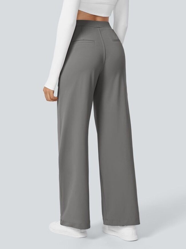 The Rosalie High Waist Suit Pants Stretch Breathable Comfortable Casual Detail – La Rose Couture Trousers & Skirts