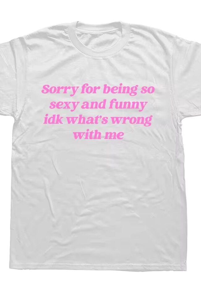 The Iris Funny Quote Oversized Cotton T Shirt Casual Short Sleeve Top Detail – La Rose Couture Tops & Blouses