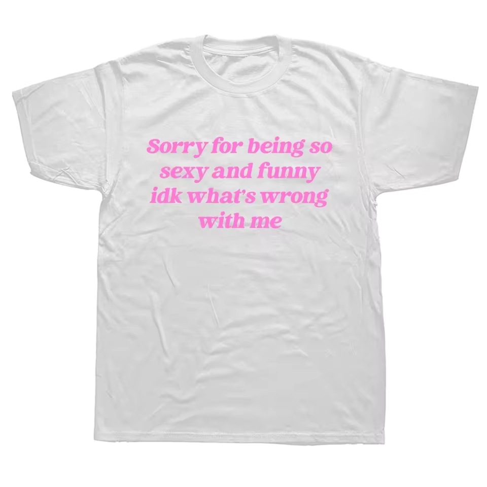 Funny Quote Oversized Cotton T-Shirt Casual Short Sleeve Top - Image 2