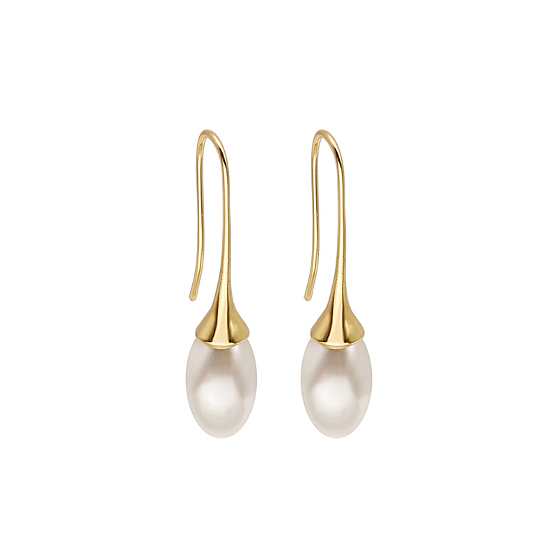 Vintage Water Drop Pearl Earrings for Women Classic All-Match Jewelry - Image 3