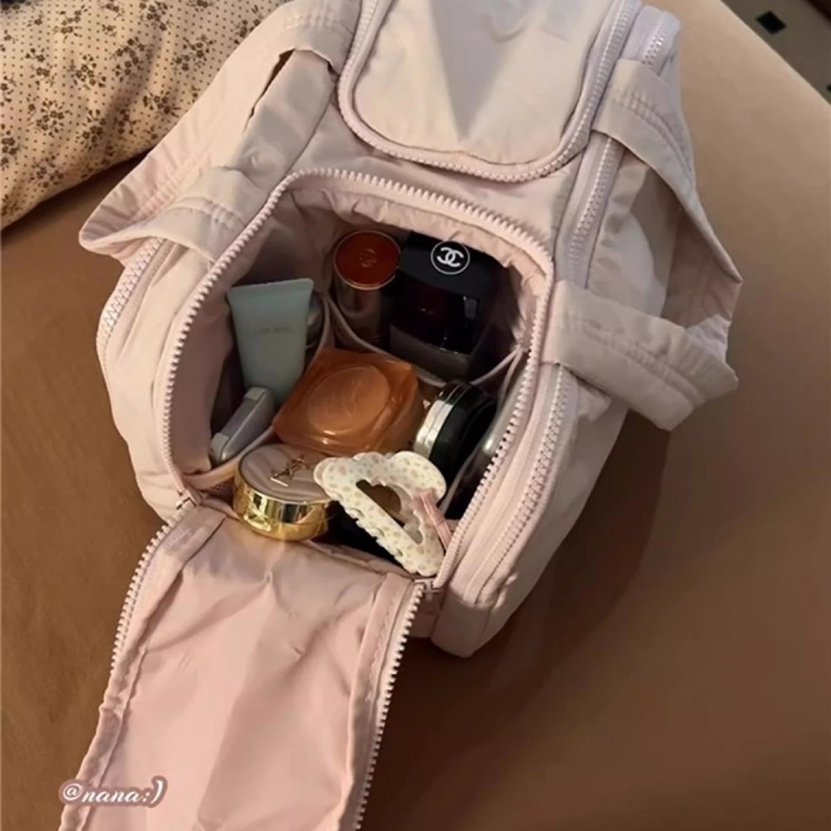 Double Opening Cosmetic Toiletry Bag - Image 2