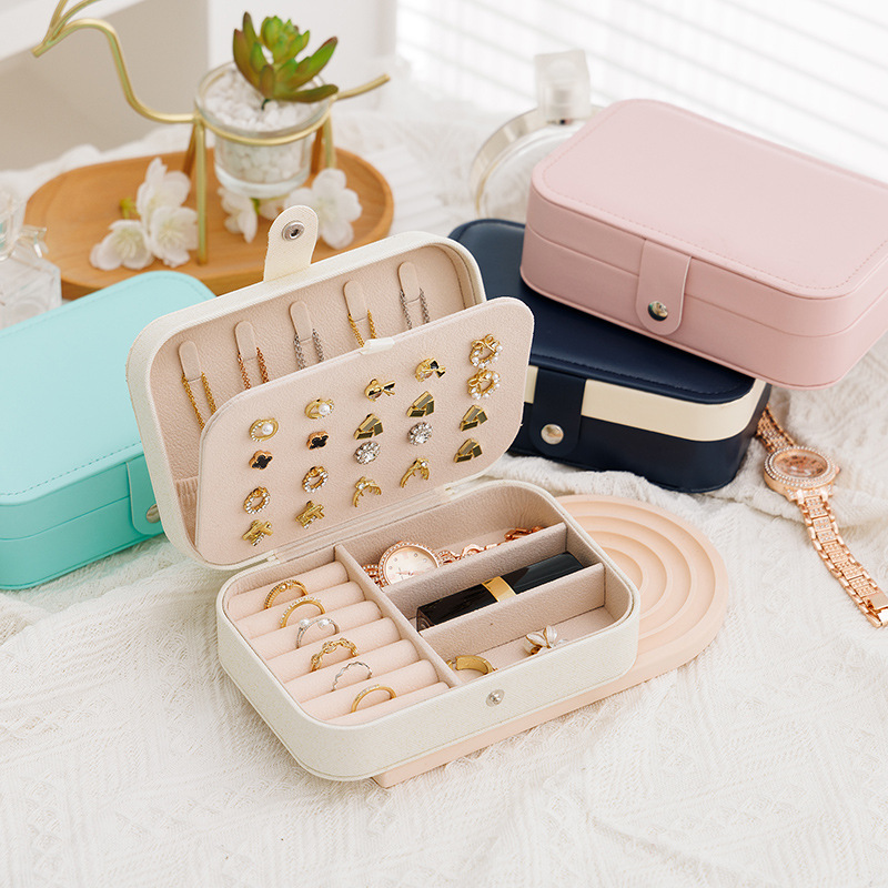Portable Leather Jewelry Organizer Box - Image 2