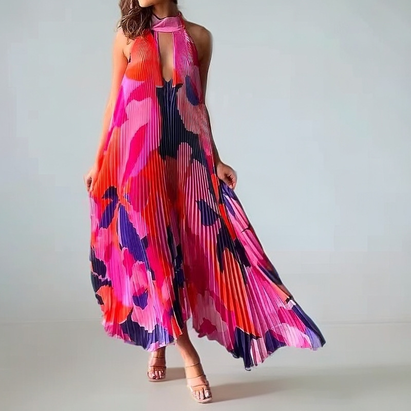 Neck Flared Dress - Image 3
