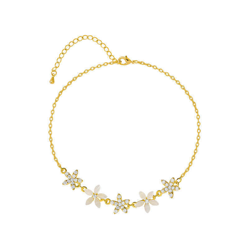 Adjustable Cat's Eye Rhinestone Bracelet with Moon Star Zircon Geometric Design - Image 3