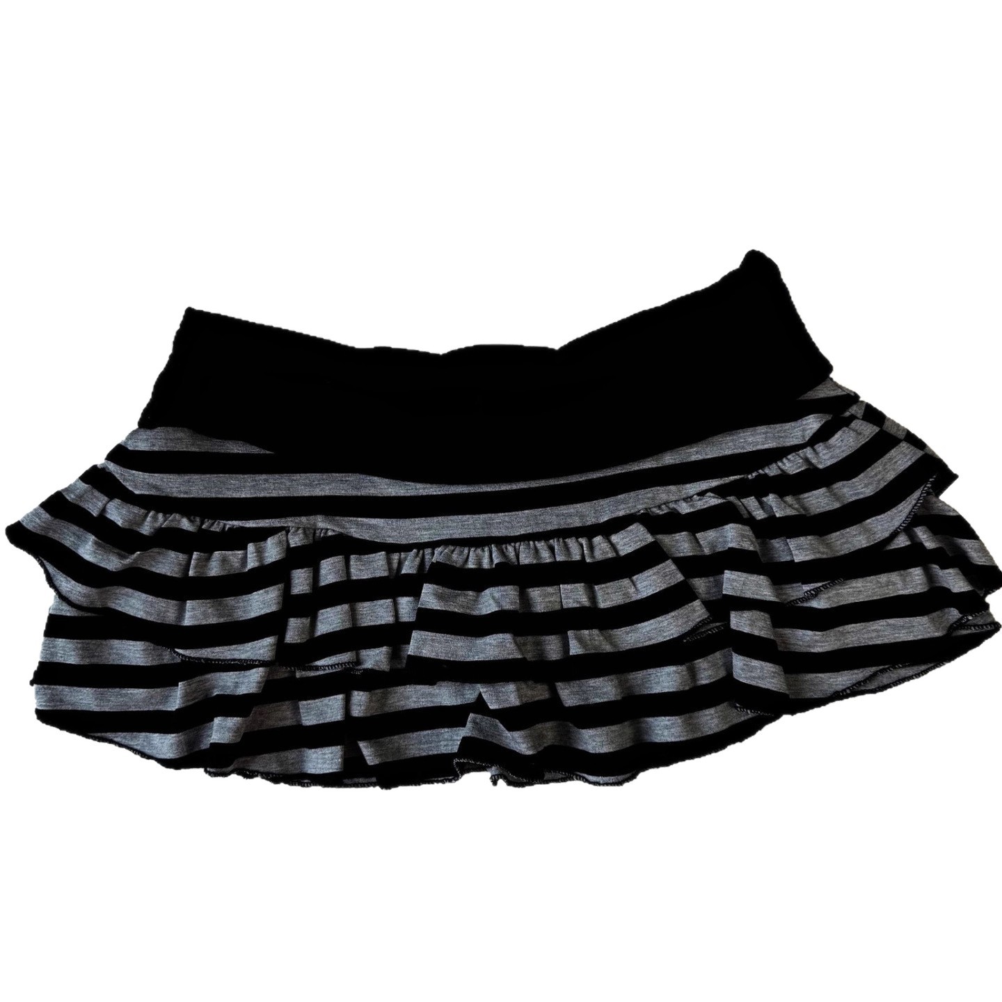 Womens Striped Tiered Short Skirt - Image 2