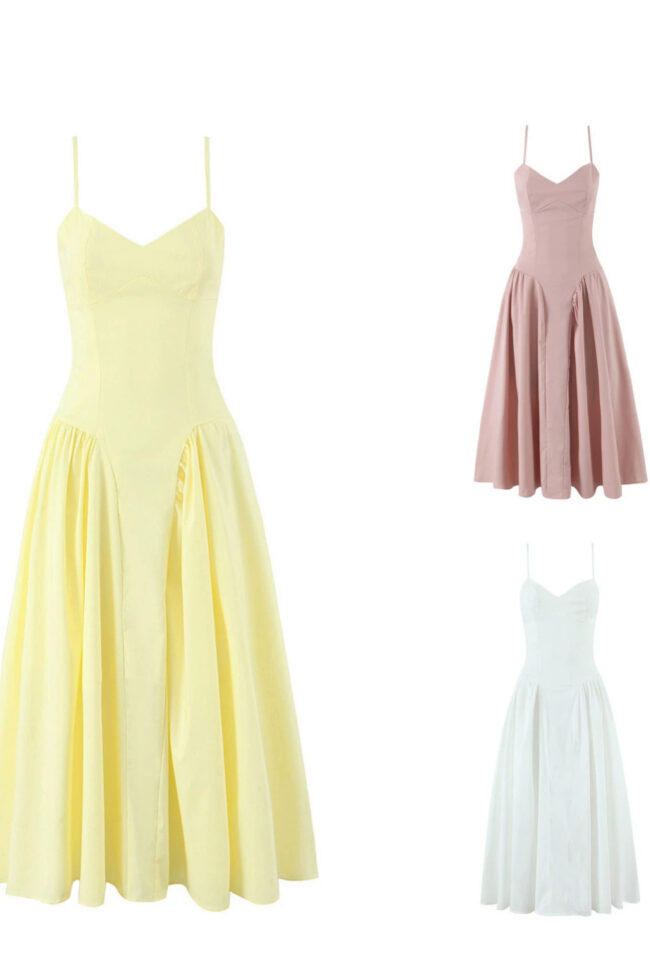 The Apolline Parisian Strappy Smocked Waist Dress Detail – La Rose Couture Dresses & Gowns