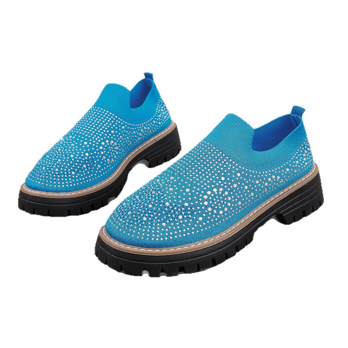 Rhinestone Platform Slip On Shoes - Image 2