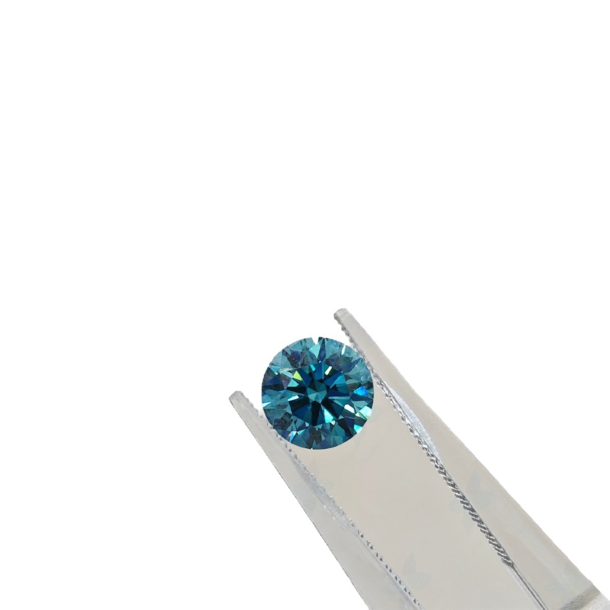 Round Blue Lab Grown Loose Diamond - Image 3