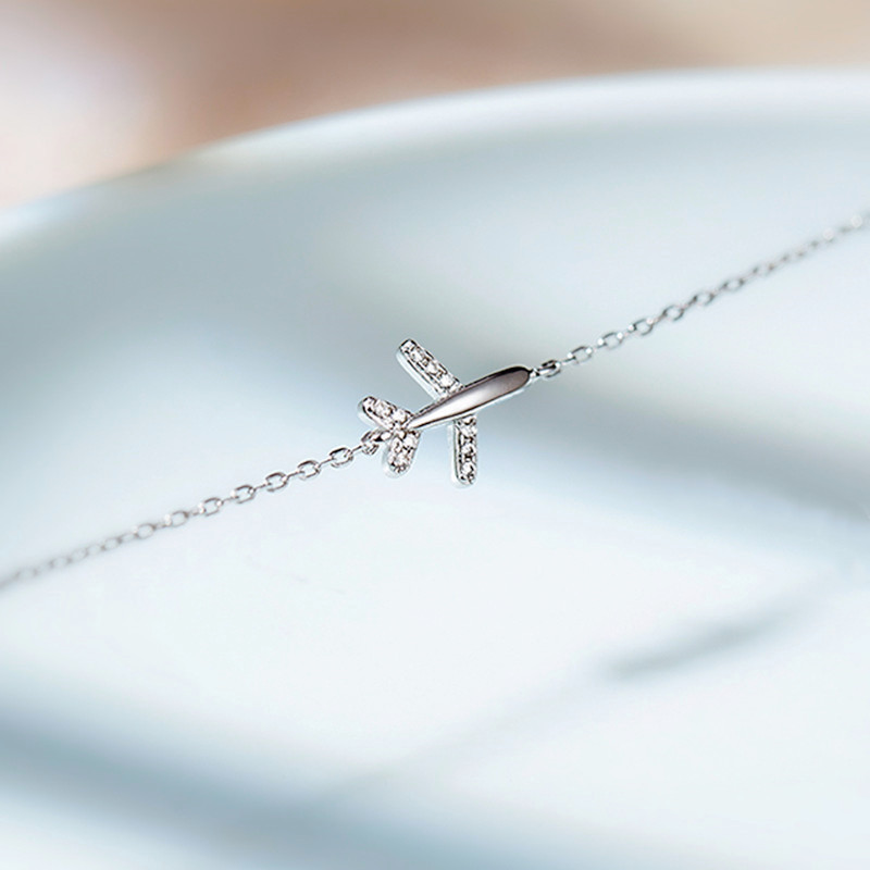 Airplane Design Zircon Bracelet for Women - Image 5