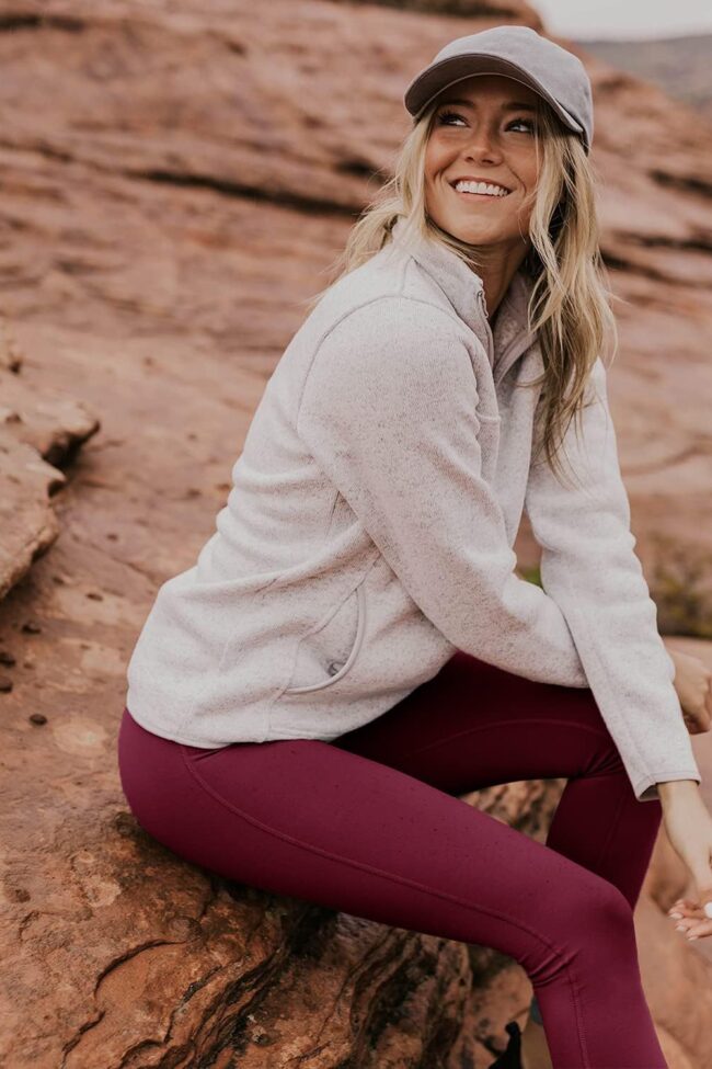The Penelope Fleece Lined High Waist Leggings Detail – La Rose Couture Trousers & Skirts