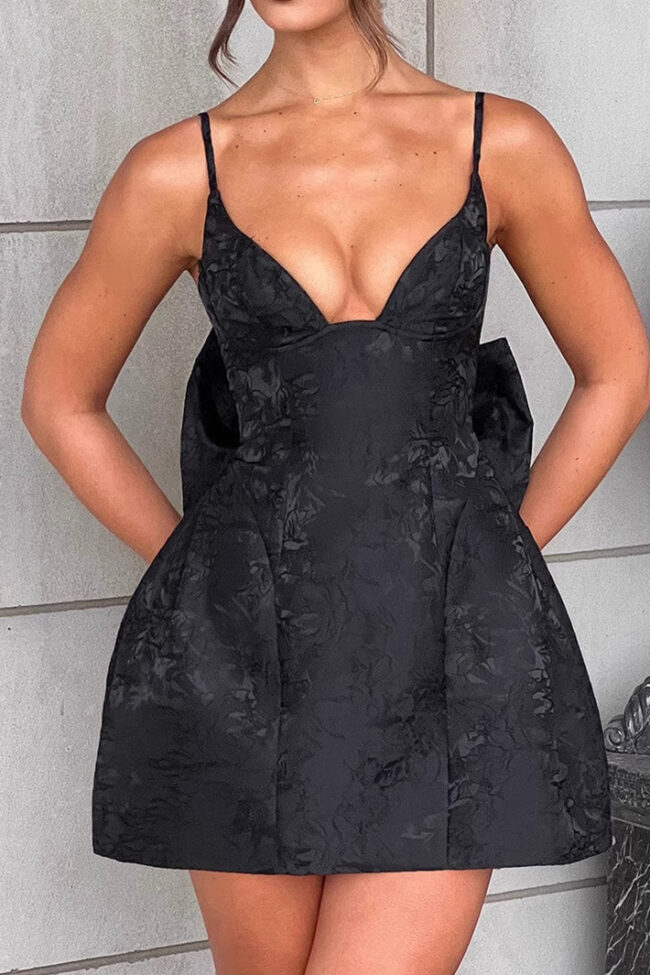 The Berenice Bow Accent Dress Detail – La Rose Couture Dresses & Gowns