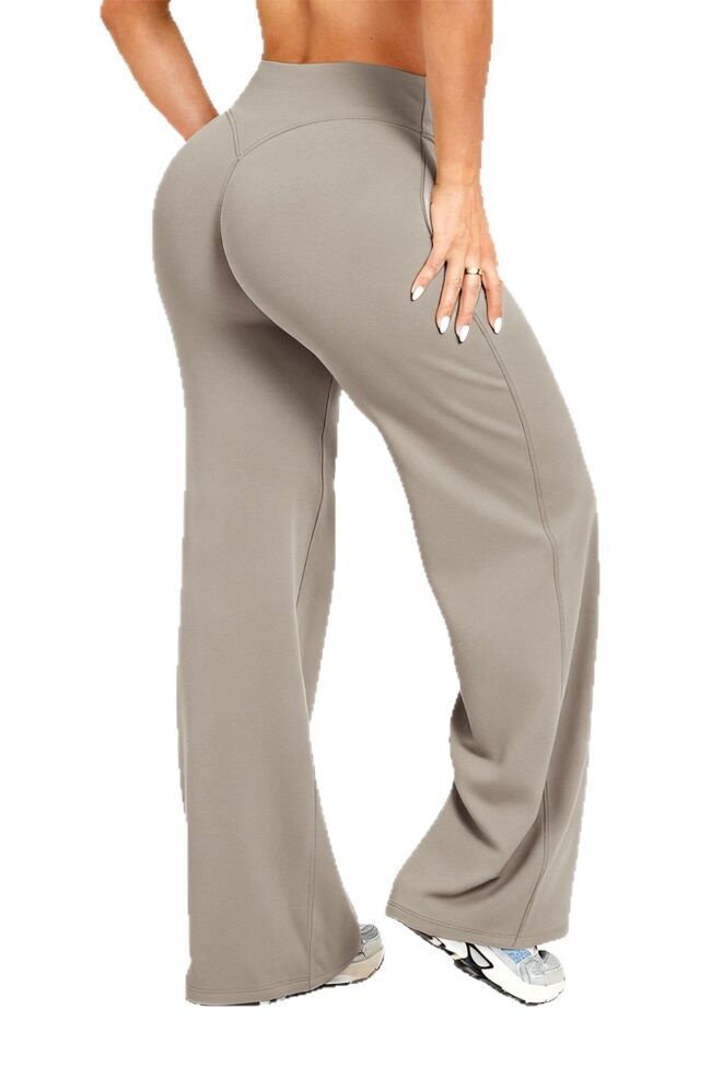 The Dorothee High Waisted Hip Lifting Wide Leg Pants Detail – La Rose Couture Trousers & Skirts