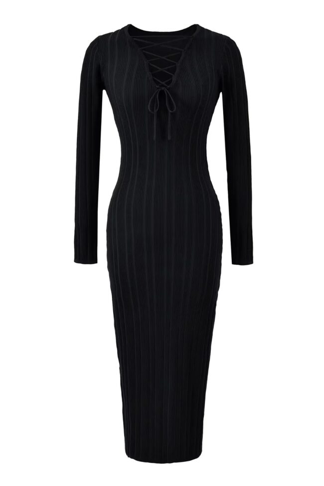The Valerie Knit Twist Waist Long Dress Detail – La Rose Couture Dresses & Gowns