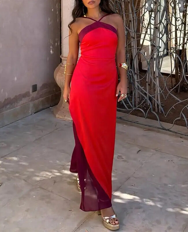 The Clarisse Halter Neck Long Dress – La Rose Couture Dresses & Gowns