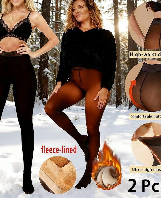 The Camille Fleece Lined Warm Pantyhose Detail – La Rose Couture Trousers & Skirts