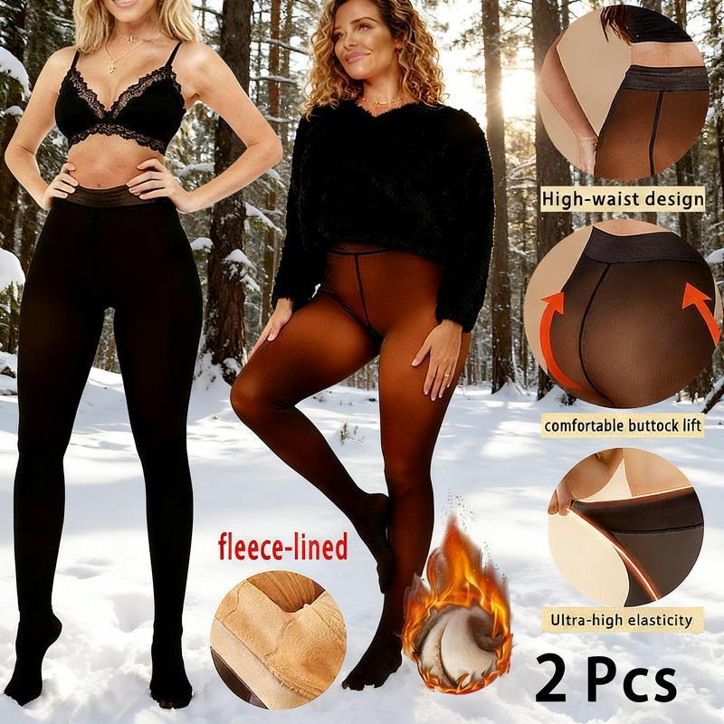 Fleece Lined Warm Pantyhose - Image 2