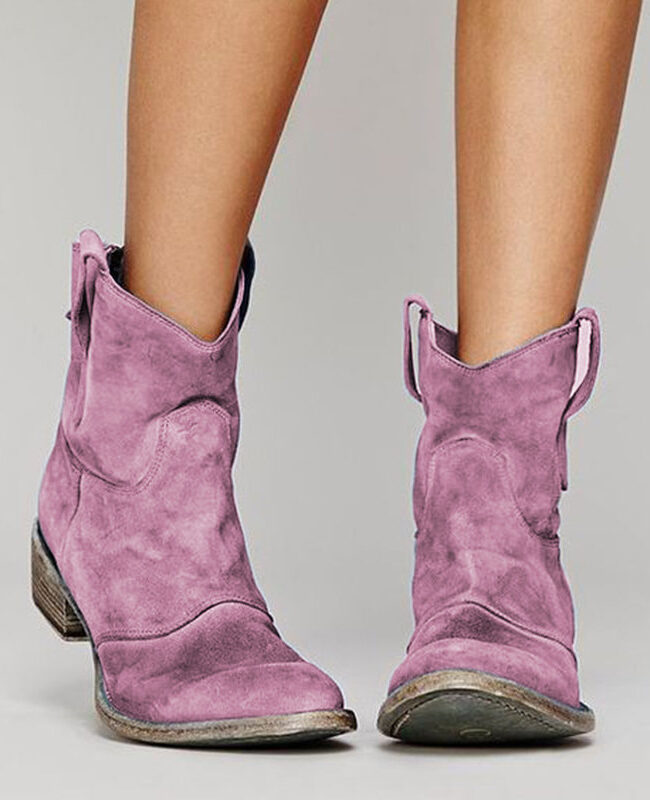 The Anais Comfortable Low Heeled Boots Detail – La Rose Couture Shoes & Footwear