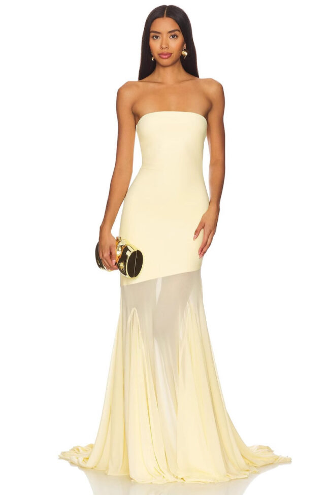 The Madeleine a Full Skirted Net Silk Plain Colored Long Dress – La Rose Couture Trousers & Skirts