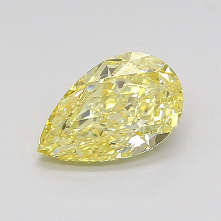 Waterdrop-shaped yellow colored diamond, natural diamond - Image 4