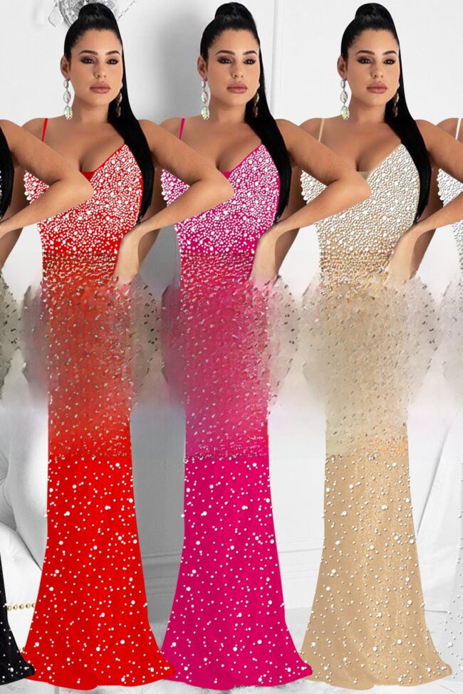 The Laure Elegant Beaded Sling Dress – La Rose Couture Dresses & Gowns