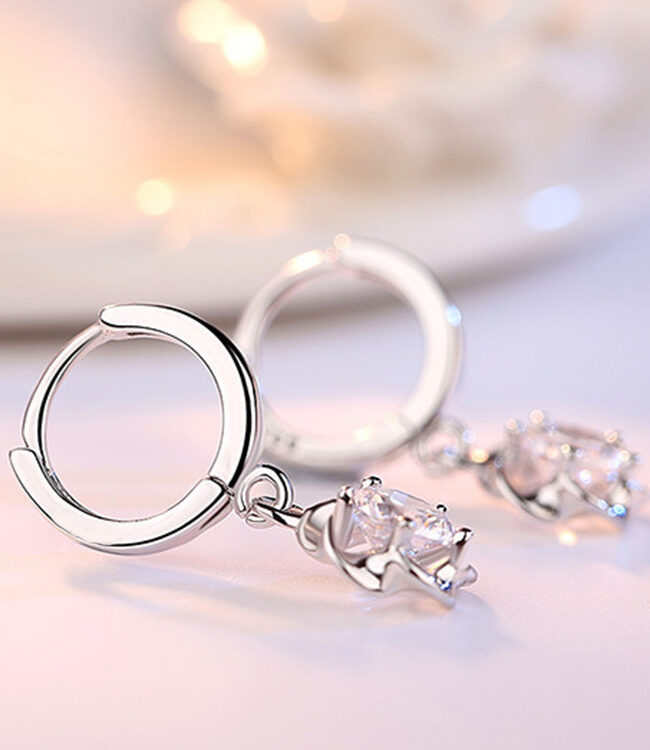 The Ariane Elegant Zircon Plum Blossom Drop Earrings Detail – La Rose Couture Jewellery & Accessories