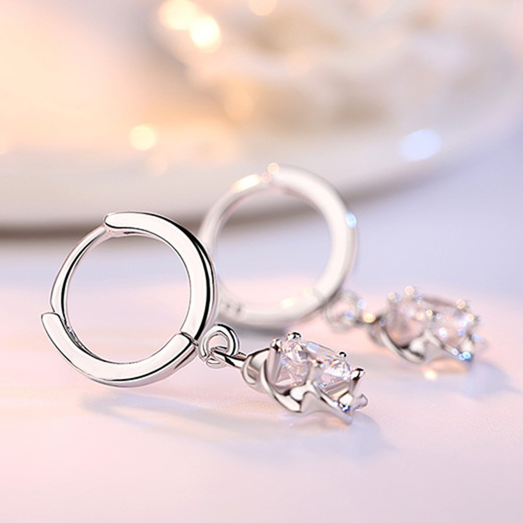 Elegant Zircon Plum Blossom Drop Earrings - Image 5