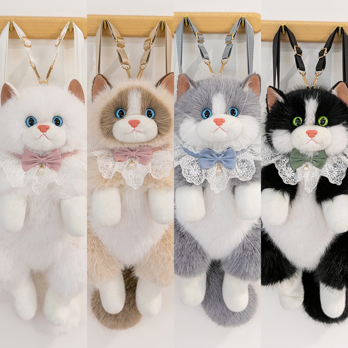 Simulated Animal Plush Backpack with Music Box