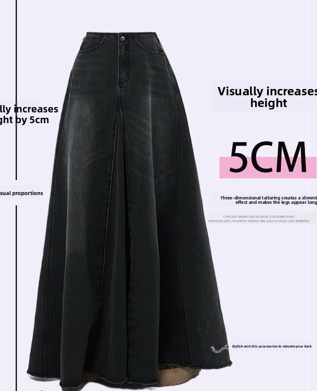 The Manon Vintage Denim a Line Skirt – La Rose Couture Trousers & Skirts