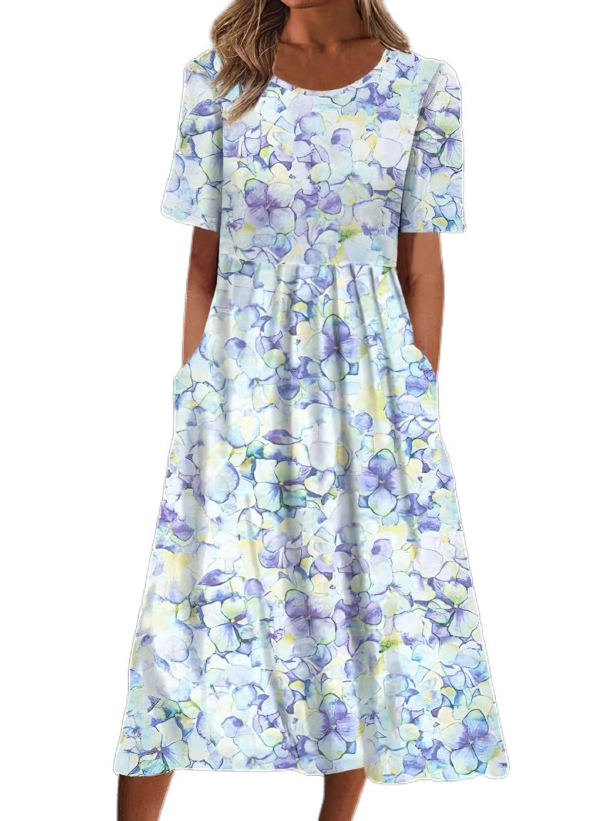 Womens Floral Print Bohemian Maxi Dress - Image 5
