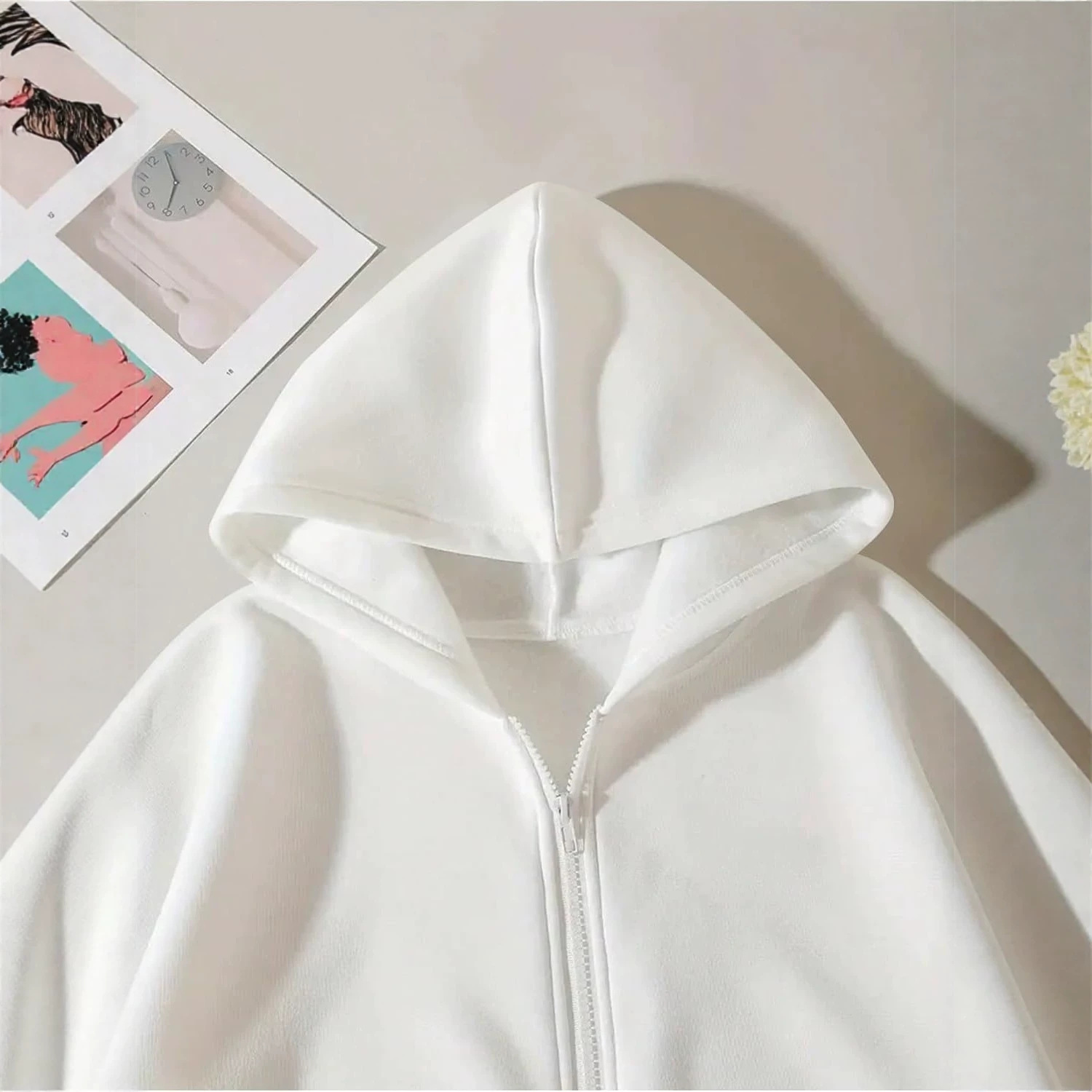 Women's Y2K Zip Up Hoodie 3D Butterfly Print Long Sleeve Loose Fit Jacket - Image 4